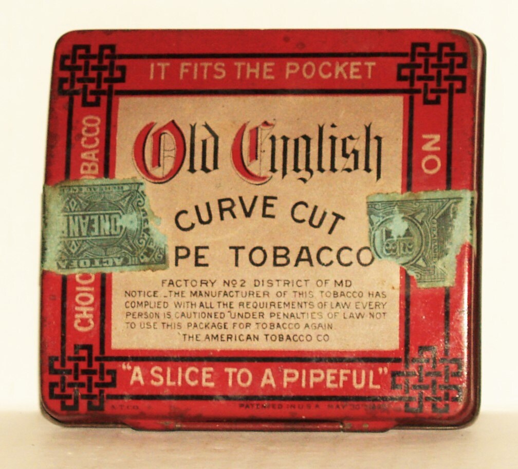 vintage tobacco for sale Vintage Tobacco Tin Can with Checkers – Sacredhomeandhearth