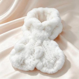 Rabbit Fur Scarf Rose - Etsy