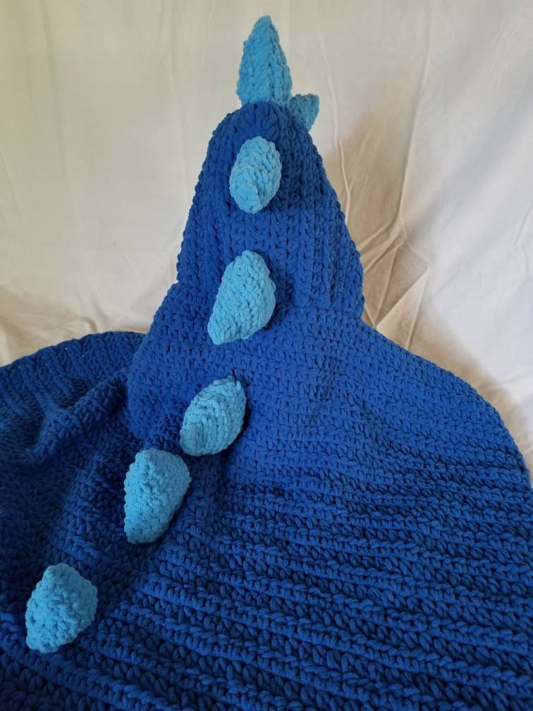 Dinosaur Hooded Blanket Etsy