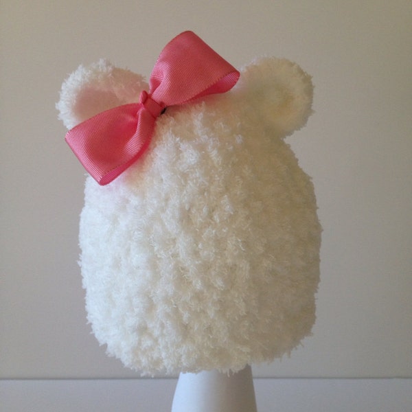 SALE!!! White Bear Hat