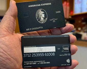 Custom AMEX Black Metal Card - Centurion Card - Personalized Metal Card -  Laser Engraved - Handmade Novelty Gift - Wallet Card