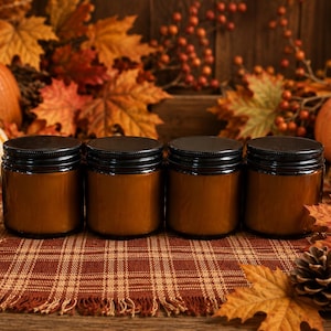 Herfstkaarsen proefpakket | 4 handgemaakte sojakaarsen | Sunday & Main | Gezellig herfstcadeau | Landelijke herfstdecoratie