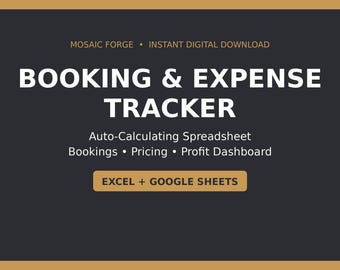 STR Booking & Expense Tracker Spreadsheet | Auto-Calculating Profit Dashboard (Excel, Google Sheets)