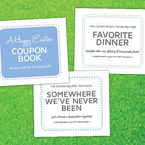 34 Unique Easter Coupons for Kids, Printable PDF image 1