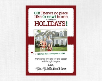 Combination New Home and Christmas Photo Card, Custom PDF