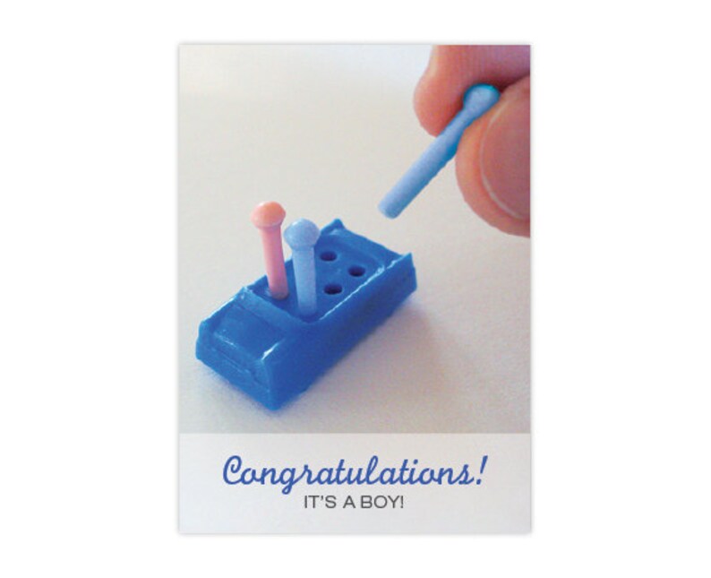 Game of Life Card, Baby Boy Funny Congratulations Card image 2