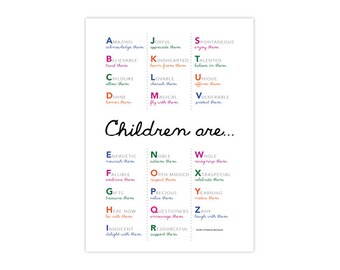 11x17 Alphabet Poster, Printable PDF