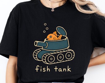 Fish Tank T-Shirt, Funny Aquarium Pun Tee, Fish Keeper Gift, Goldfish Army Tank Shirt