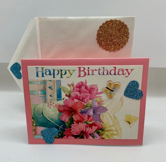Girl Birthday Greeting Card with Matching Lined Envelope