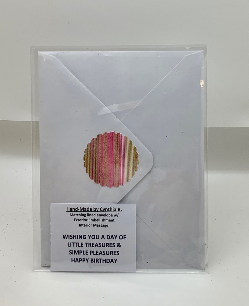 Birthday Greeting Card with Matching Lined Envelope