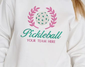 Unisex Pickleball Shirt Custom Embroidery Pickleball Sweatshirt and Hoodie