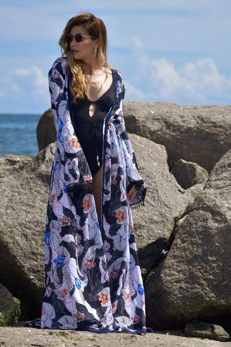 Swimsuit Cover Dressing Gown Chiffon Robe Long Robe With Train Elegant Robe Lingerie Silky Chiffon Robe Multi Color Chiffon Cover Up