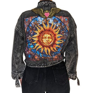 The Sun Oversized Jean Jacket in Black Denim