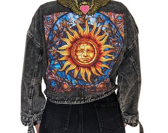 Chaqueta vaquera extragrande The Sun en denim negro