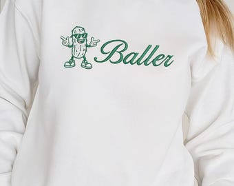 Unisex Pickleball Shirt Custom Embroidery Pickleball Sweatshirt and Hoodie