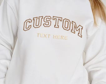 Custom Embroidery Sweatshirt and Hoodie, Embroidery Gift