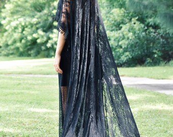 long lace cape