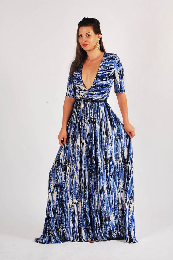 maxi dress quarter sleeve