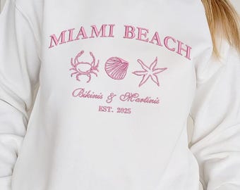 Embroidery Custom Sweatshirt and Hoodie - Miami Beach Club