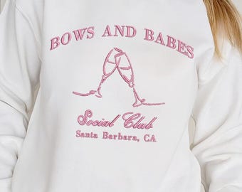 Embroidery Custom Sweatshirt and Hoodie - Bows And Babes