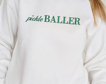 Unisex Pickleball Shirt Custom Embroidery Pickleball Sweatshirt and Hoodie - PickleBaller