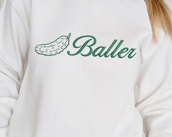 Unisex Pickleball Shirt Custom Embroidery Pickleball Sweatshirt and Hoodie - PickleBaller