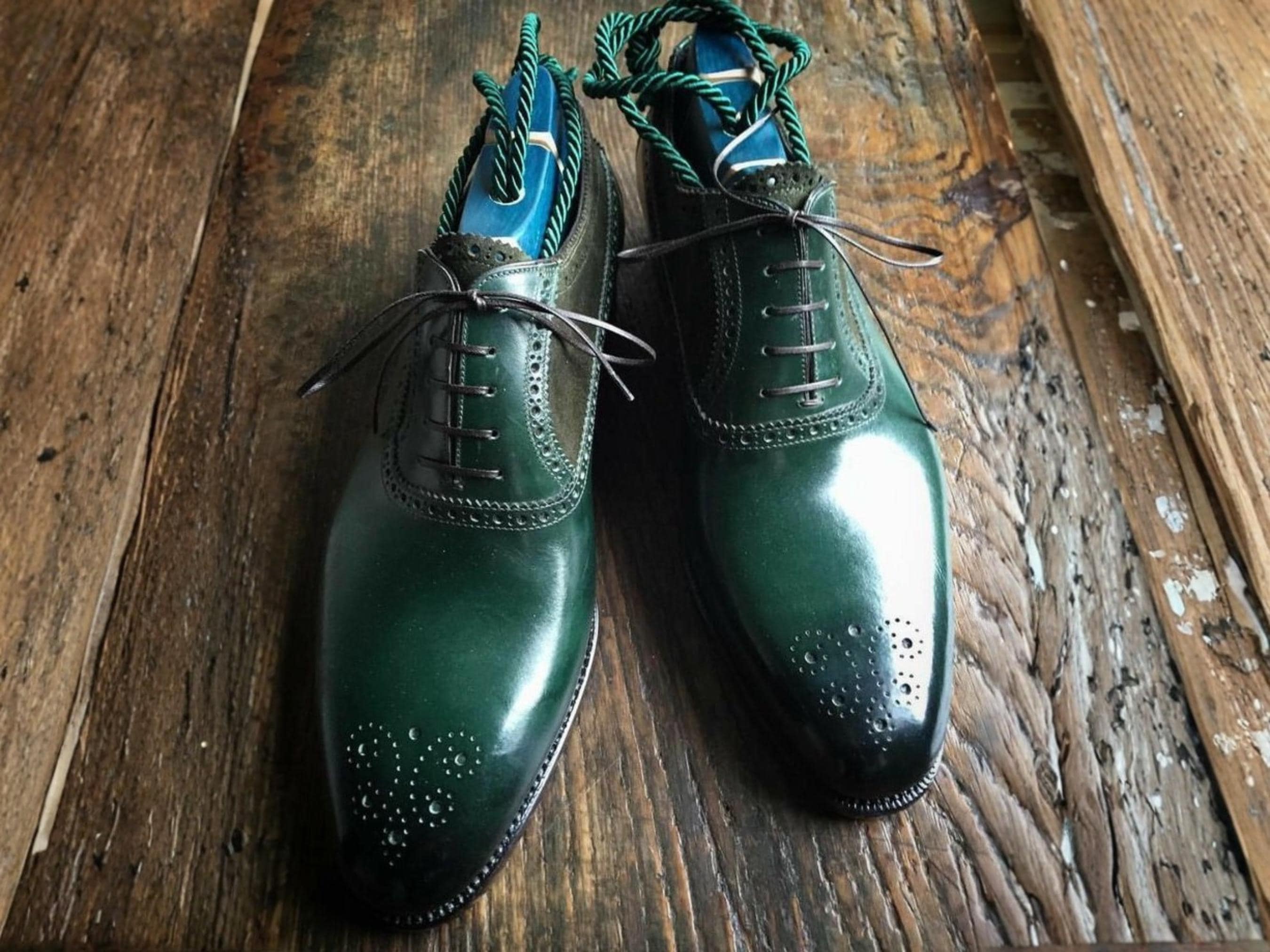 emerald green mens dress shoes Men mens green dress shoes
