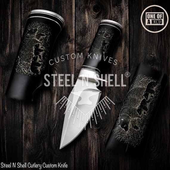 Custom Skinning Knife The Northern Matriarch | Handmade D2 Bull Horn | Outdoor Camping Utility Tool