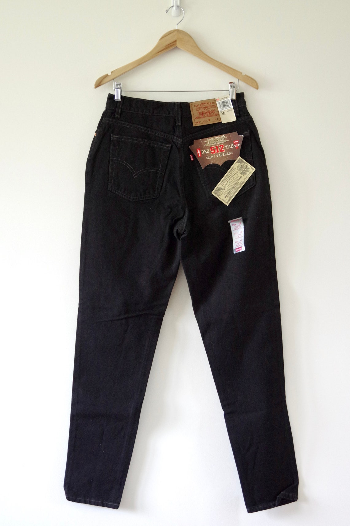 Levi's Jeans For Women 512 Slim Fit Tapered Leg Black High | Etsy