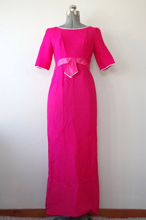 bright pink formal dress