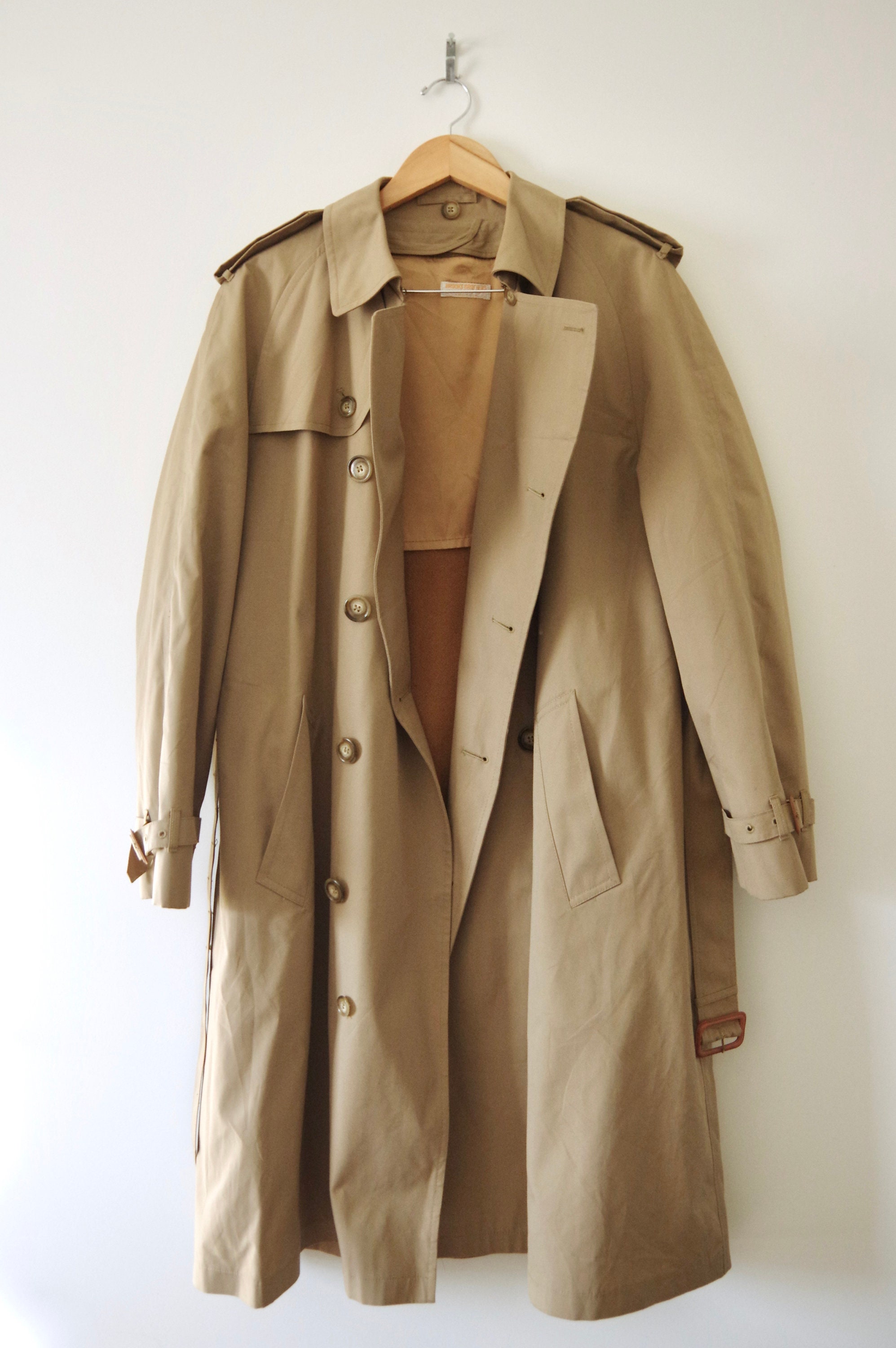 s Brooks Brothers Double Breasted Trench Coat W/ Liner   Etsy