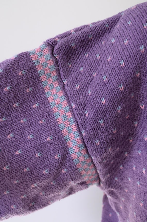 1980s-90s Northern Isles Petites Purple Cotton Ra… - image 6