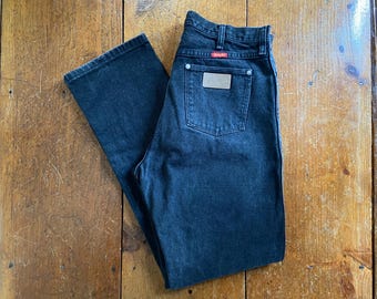 Vintage Wrangler Black Straight Leg Jeans Size 15 x 34 | Made in USA