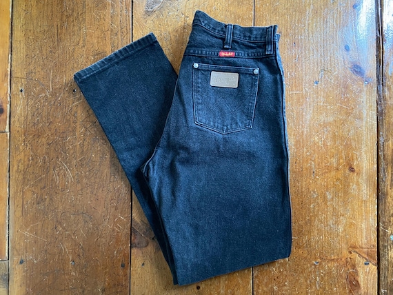Buy Vintage Wrangler Black Straight Leg Jeans Size 15 X 34 | Made  