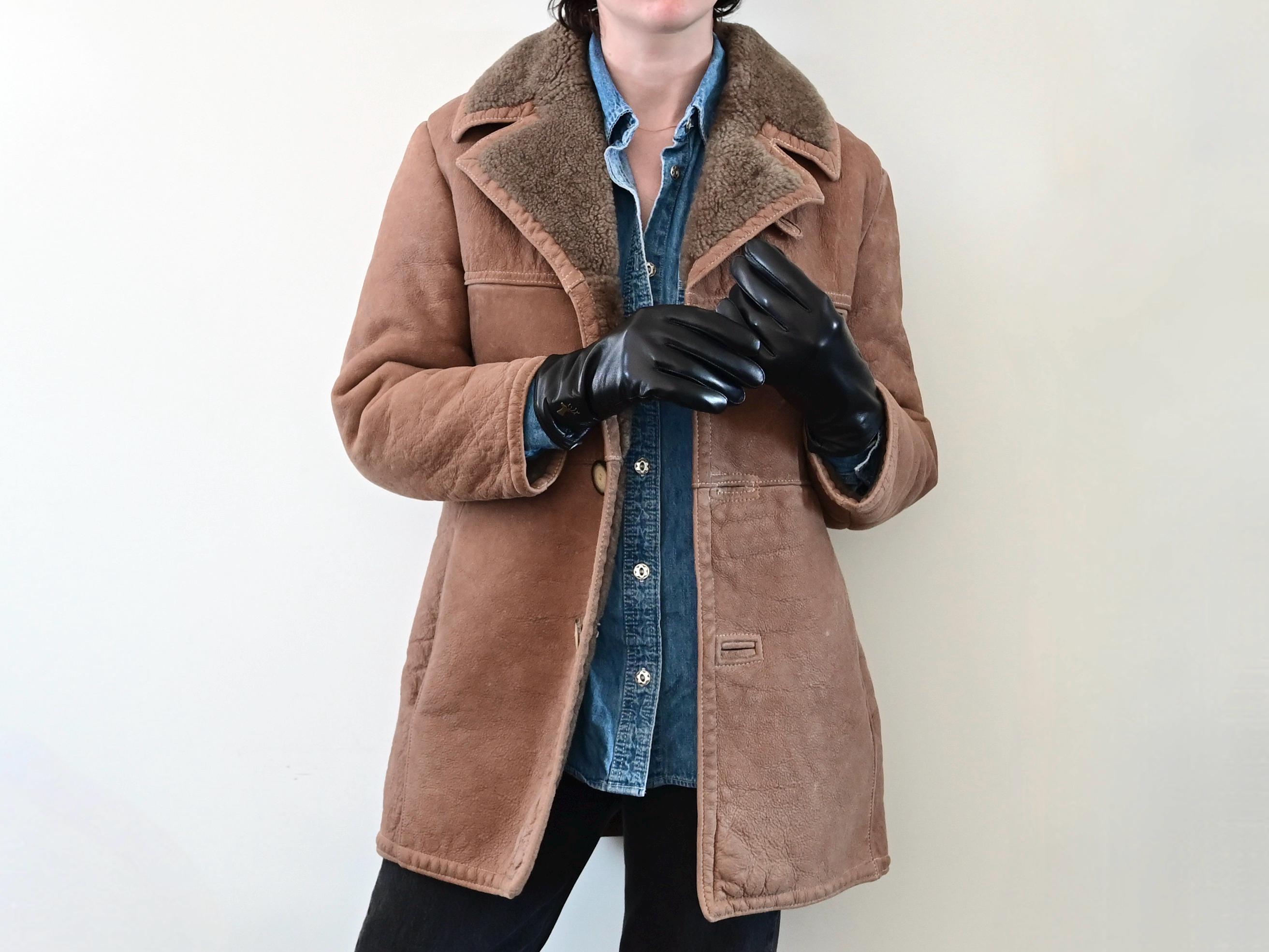 Sawyer of Napa Shearling Jacket Genuine Leather Suede Parka