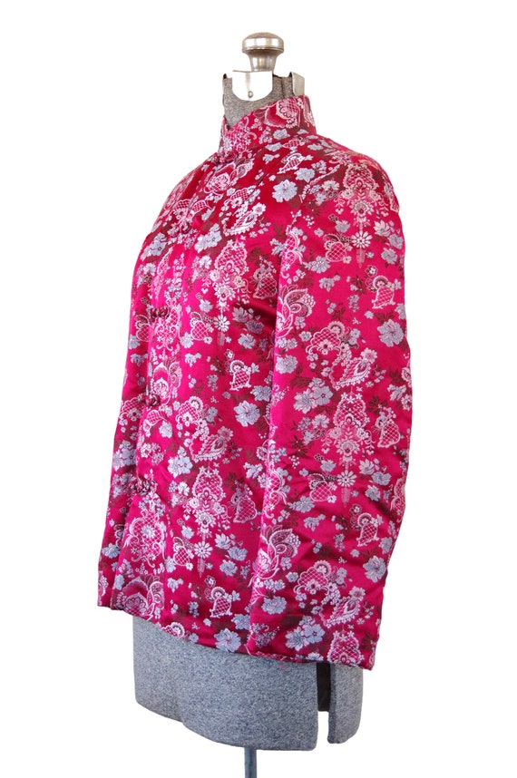 Traditional Chinese Padded Jacket Pink Silk Asian… - image 3