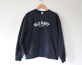 2002 Old Navy Blue Logo Sweatshirt Size Large