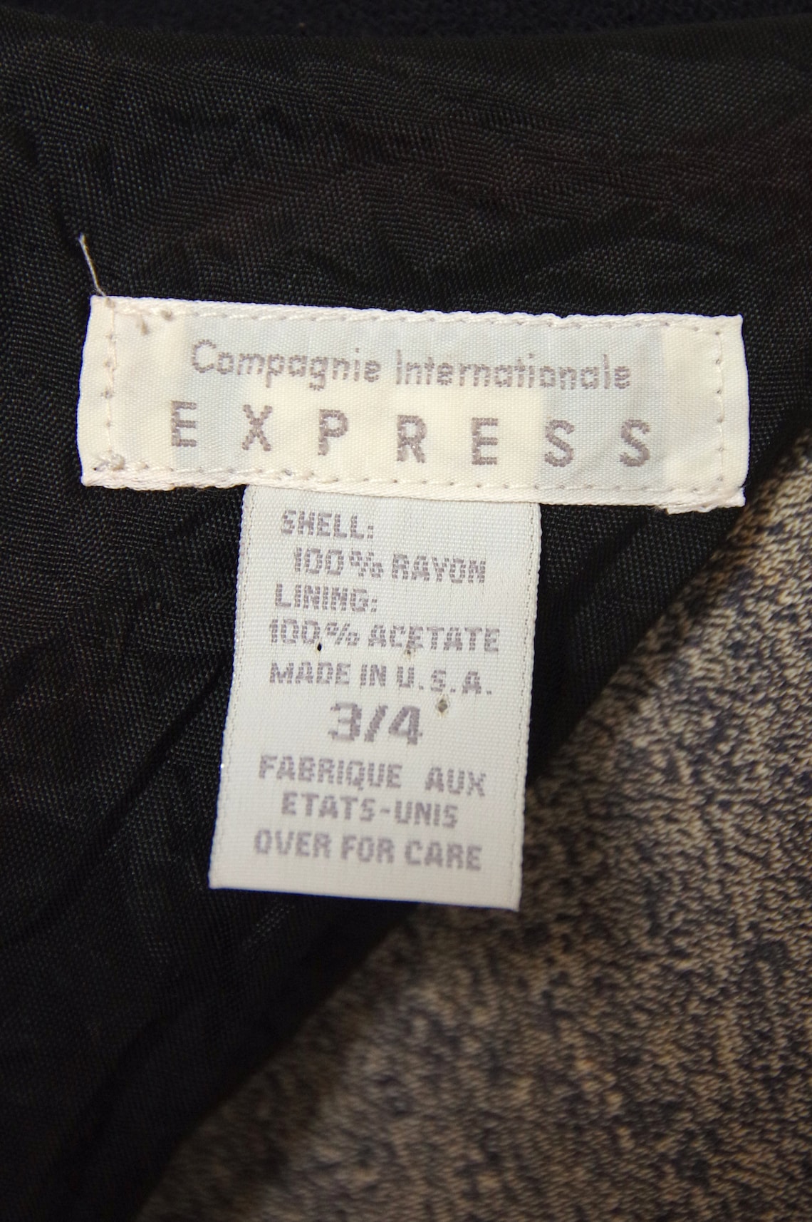 1990s Compagnie Internationale Express Black Sleeveless Mini | Etsy