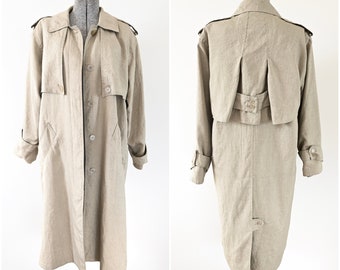 1980s British Mist Single Breasted Trench Coat Size 9/10 | Made in Korea