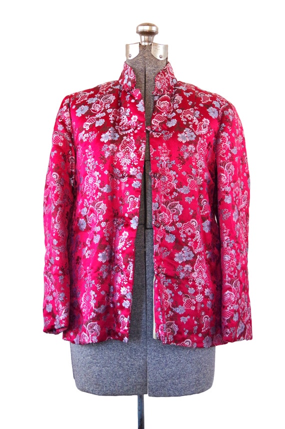 Traditional Chinese Padded Jacket Pink Silk Asian… - image 2