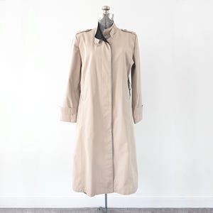 Trench Coat Misty Harbor Vintage - Taille 10, Marron, Mélange Coton - Occasion Très Bon état