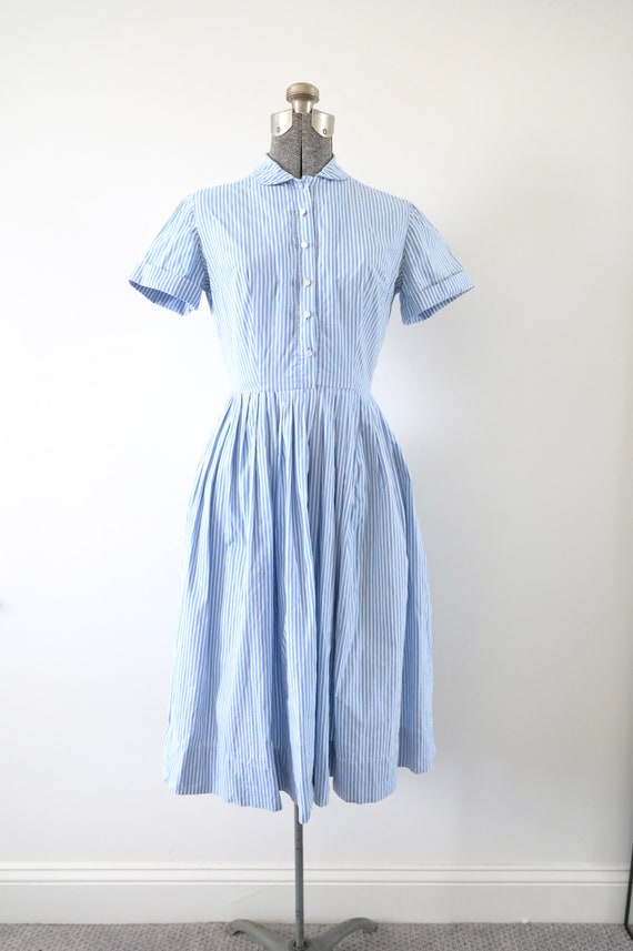 1950s Tailored by Nan Buntly New York Blue White … - image 2