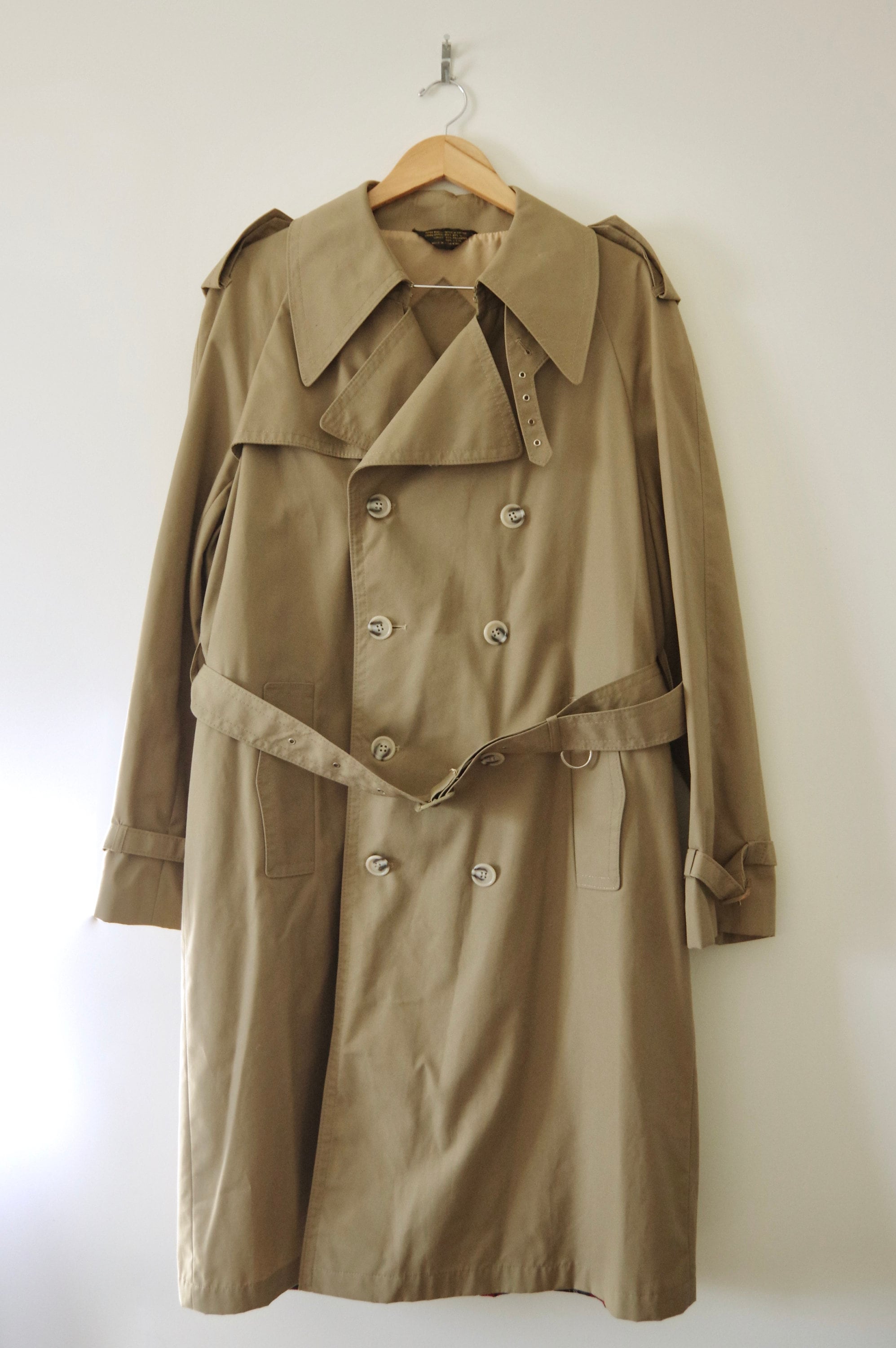 1970s-80s Richman Brothers Double Breasted Trench Coat W/ - Etsy