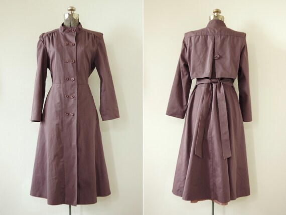 1970s Purple Trench Coat Rain/Shine Coat Size 11 |