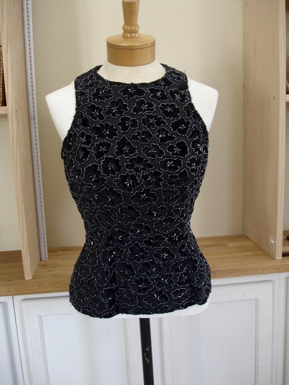 black beaded top formal