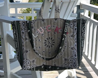 CUSTOM ORDER Large Bandana Tote