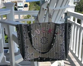 CUSTOM ORDER Large Bandana Tote