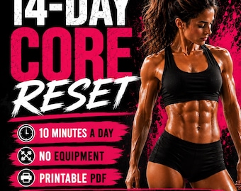 14-Day Core Reset Challenge | 10-Minute No-Equipment Home Workout (PDF)