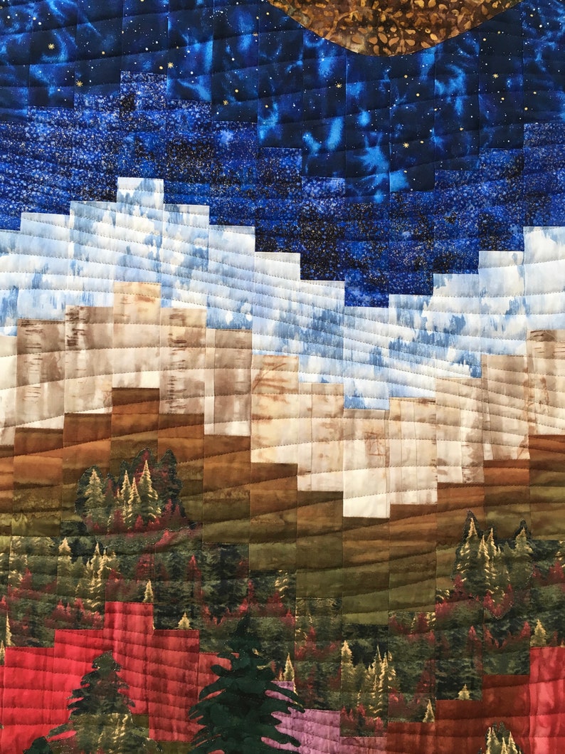 Landscape Art Quilt Quilted Wall Hanging Bargello Quilted Etsy