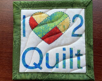 Quilted Mug Rugs, Handmade Quilter Gift, Quilted Coasters